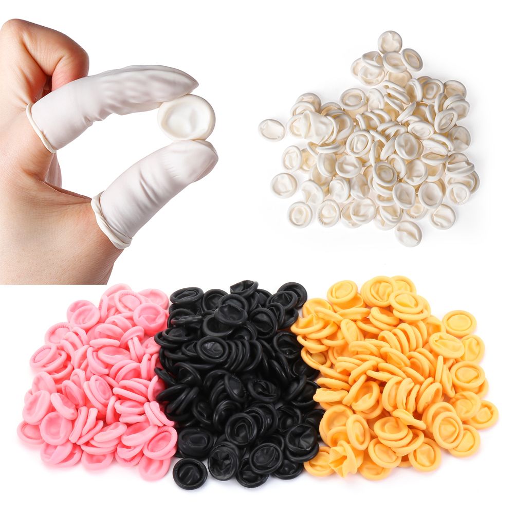 Latex Disposable Glove - 100/300 Stück rutschfeste Latex-Einweg-Gummihandschuhe, Fingerspitzenschutz, Fingerabdeckungen,