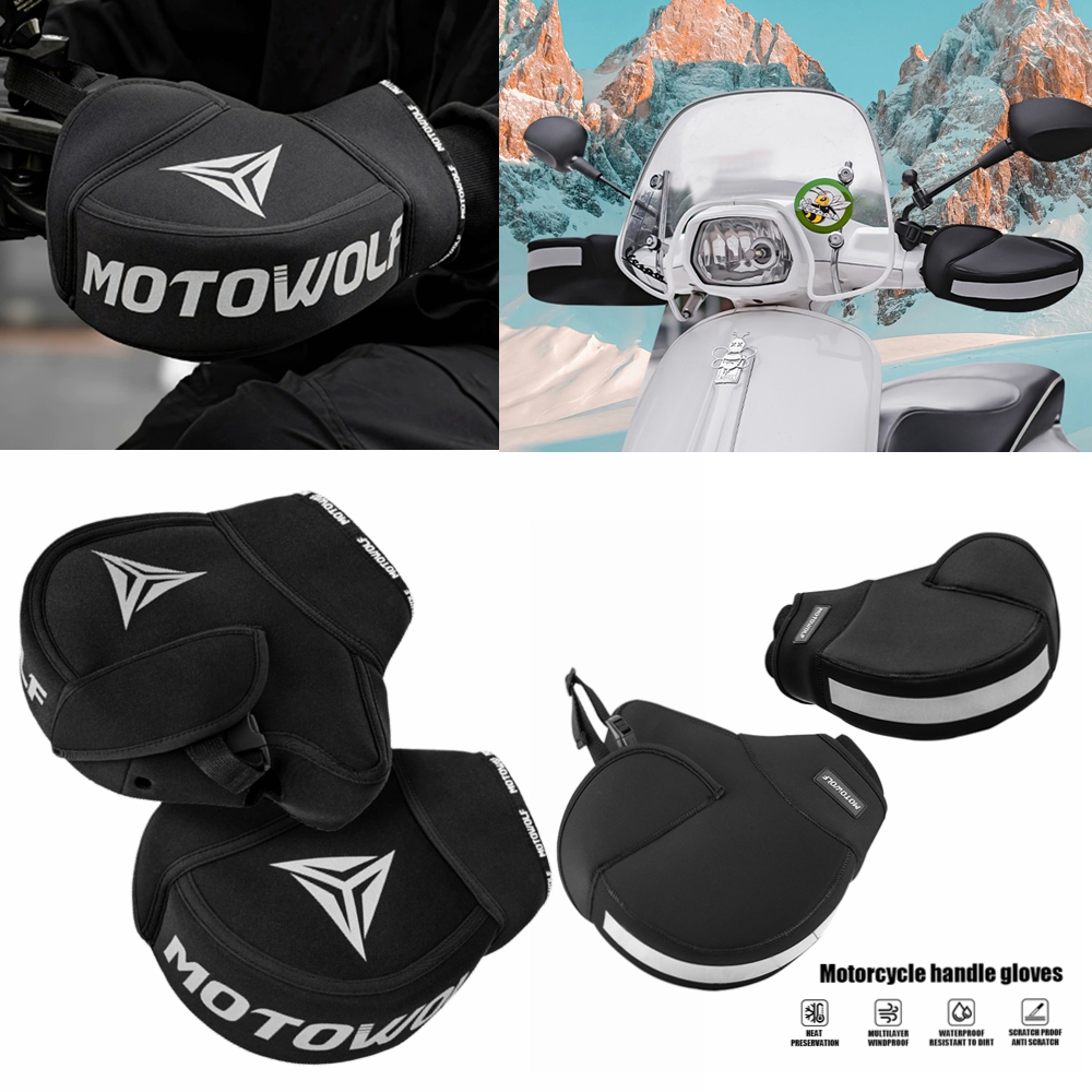 Heat Resistant Glove - Motorrad Dicke Warme Lenker Muff Wasserdichte
