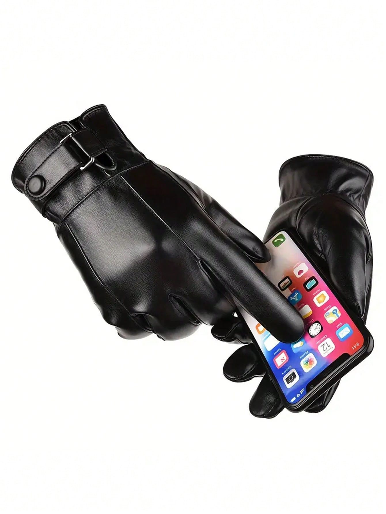 Leather Driving Glove - Herren-Winterhandschuhe aus Kunstleder, warm und ideal