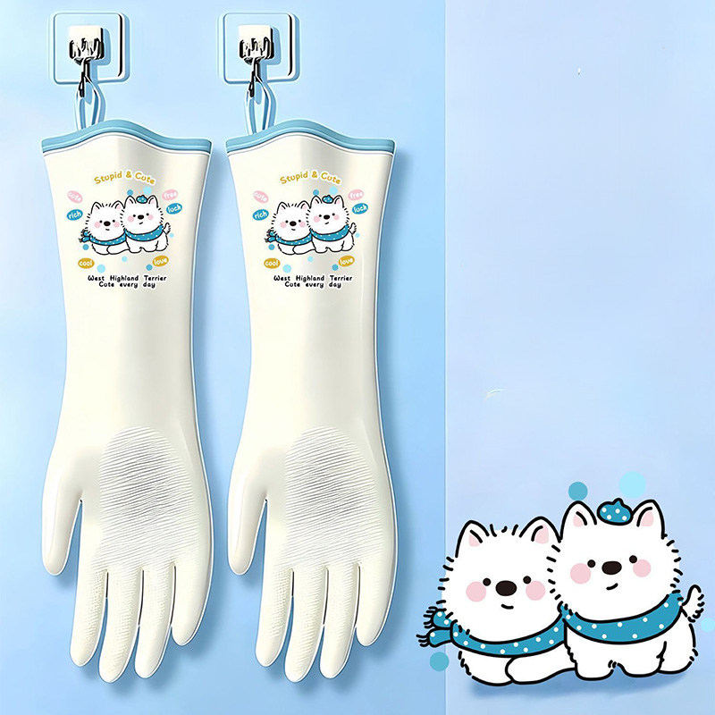 Dish Glove Rubber - Nitril-Spülhandschuhe Dick Wasserdicht Komfortabel Hautfreundlich Hängedesign